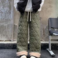 秋冬ボトムス ズボン パンツ   中綿 防寒 厚手 ワイドパンツ26