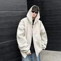 メンズ トップス ジャケット アウター 裏起毛 フード付き 保温 #9
