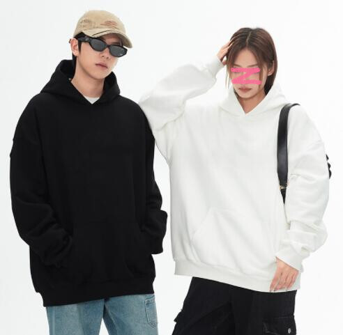 At Last&Co ツートーンフードスウェット BENDER TOKYO】オーバーサイズ アートフラワー グラフィック