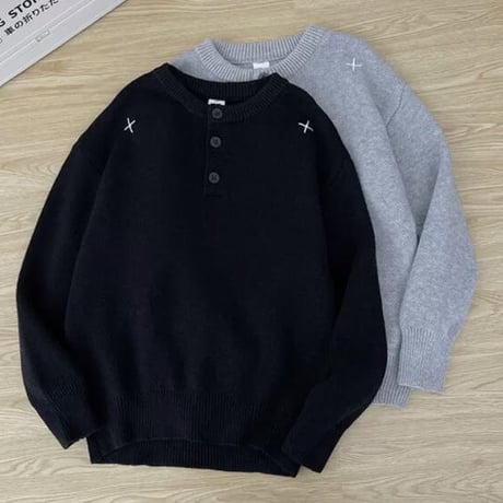 トップス メンズ ニット セーター   ファブリック クルーネック32