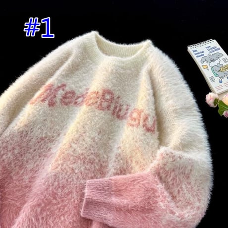 秋冬トップス セーター ニット クルーネック メンズ レトロ18
