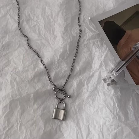 メンズ ネックレス アクセサリー 錠 ファッション