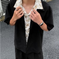 シャツ レイヤード Tシャツ 半袖 個性的 メンズトップス30