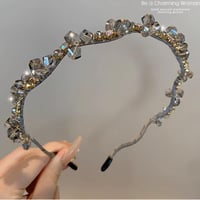 ヘアアクセサリー ヘアアレンジ ヘアバンド カチューシャ 洗顔用バンド ストーン ビース きらきら