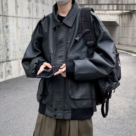 秋冬 メンズ トップス ジャケット  アウター 上着  革ジャン レザージャケットット