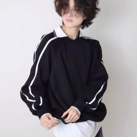 春秋 トップス ユニセックス トレーナー スウェット ブラウス 開襟 #6