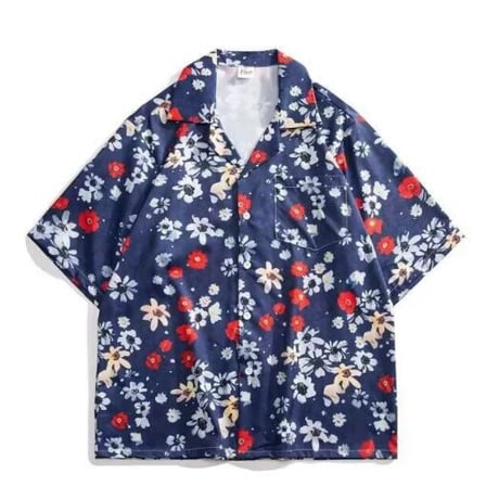 アロハシャツ カジュアルシャツ 半袖 夏 花柄 メンズトップス18