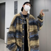 秋冬 メンズ トップス ニット セーター グラデーション カーディガン カジュアル 暖かい