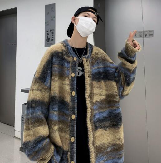 秋冬 メンズ トップス ニット セーター グラデーション カーディガン
