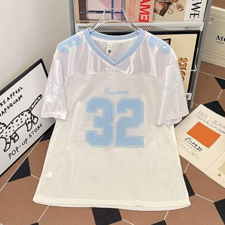 Tシャツ 半袖 Ｖネック メッシュ 切り替え プリント メンズトップス33