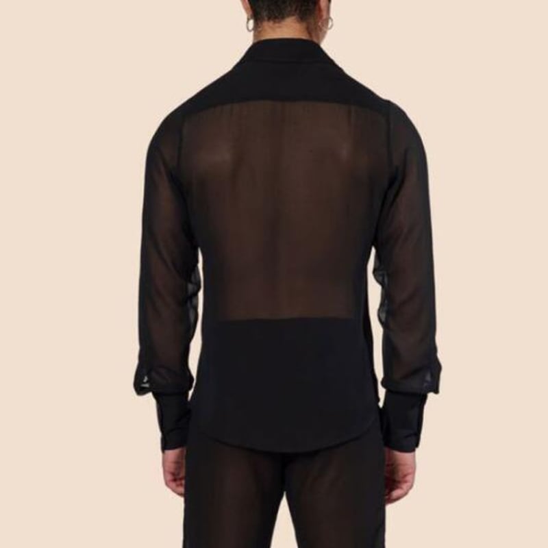 メンズ トップス シャツ ダンス衣装 長袖 シースルー | FRYメンズ