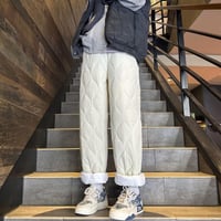 秋冬ボトムス ズボン パンツ   中綿 防寒 厚手25