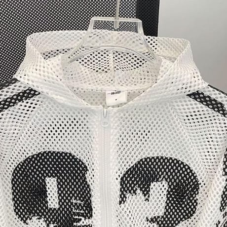 メッシュトップス Ｔシャツ パーカー シースルー 半袖 メンズ31