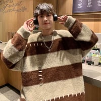 秋冬 メンズ トップス ニット セーター クルーネック カジュアル 暖かい