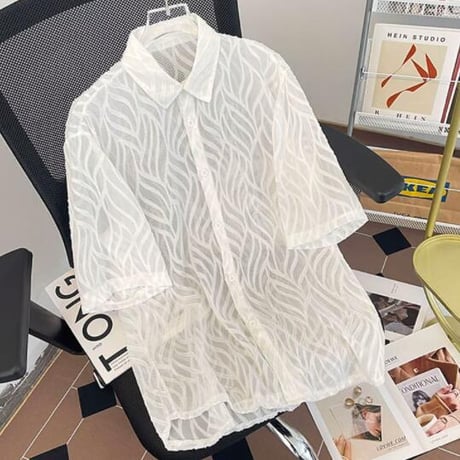 30メンズ トップス シャツ カジュアルシャツ 半袖 夏 シースルー