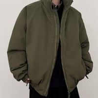 秋冬トップス メンズ ジャケット アウター 中綿 防寒 ジップアップ25
