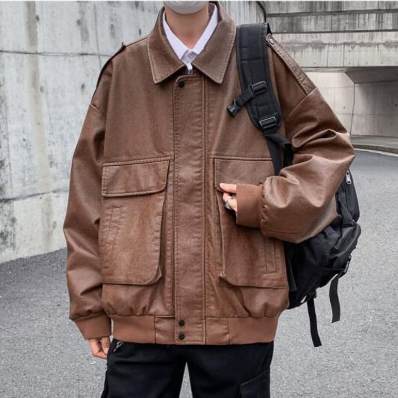【自由区】アウター　レザージャケット40 トープ レザーダウンコート レザーダウンジャケット レザーコート 革