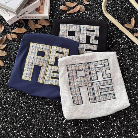 Tシャツ  半袖 ブラウス 刺繍入り クルーネック メンズトップス2