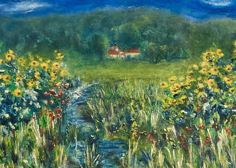 【原画販売】ひまわりのまなざし 水彩画 SMサイズ 原画販売】ひまわりのまなざし 水彩画 SMサイズ 原画販売