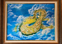 花龍  原画　P10(530✖️410mm)額縁入れて(660mm✖️545)