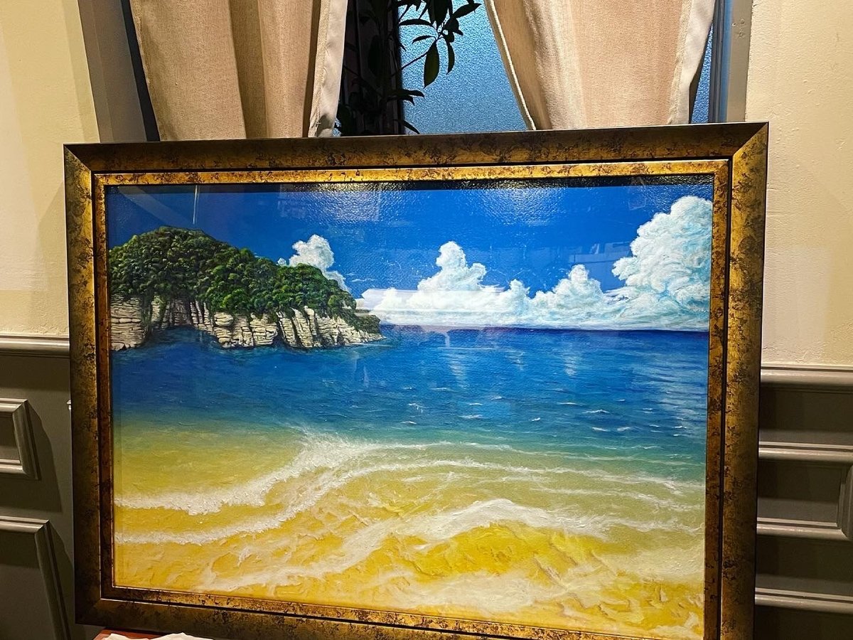 アドリア海の空と島 ジークレーGiclee reproduction B2(515×728mm
