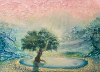 神馬と生命の樹　原画B2 (515✖️728mm)(額縁入れて555✖️777)