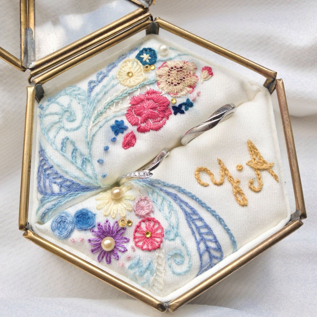 オーダーメイド 刺繍リングピロー | ネルネルテルネ