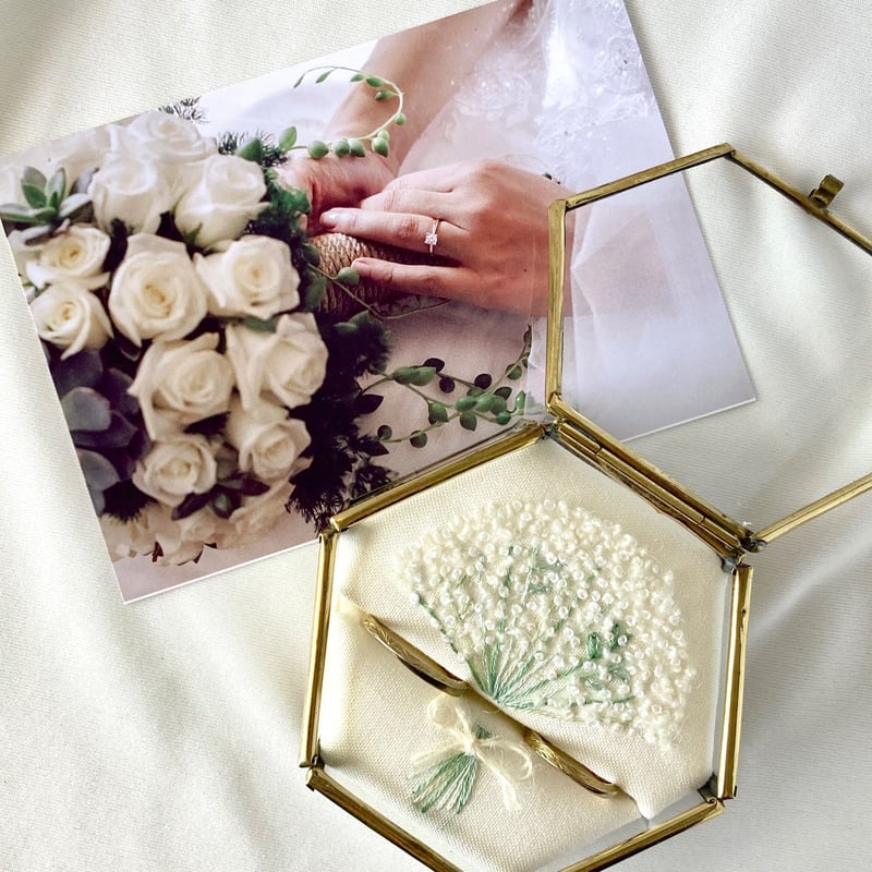 リングピロー№037 かすみ草 - ホワイト - | ネルネルテルネ