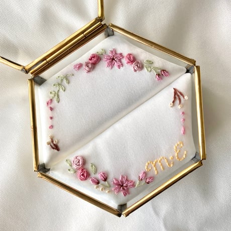 オーダーメイド 刺繍リングピロー