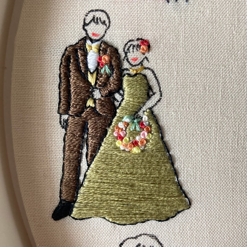 戸塚刺繍　掛・置き時計 君の字 刺しゅう掛け時計 お子様の文字を文字盤に オーダーメイド