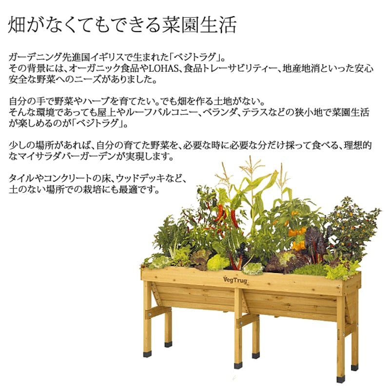 ホームベジトラグS イギリス生まれのレイズドベッド 菜園生活 家庭菜園