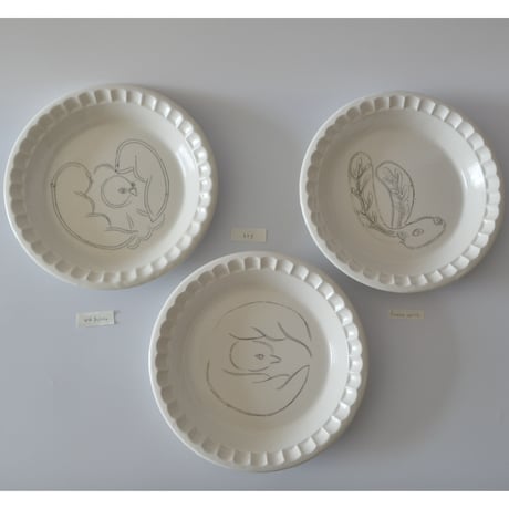 フリル付大皿 / 皆川 明×内田鋼一 コラボ作品