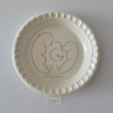 フリル付大皿 / 皆川 明×内田鋼一 コラボ作品