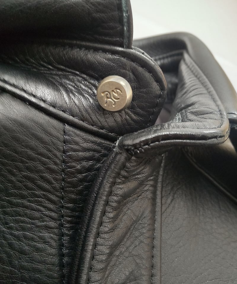 90's JAPAN_Vintage》Leather Shirt RED MOON by.N