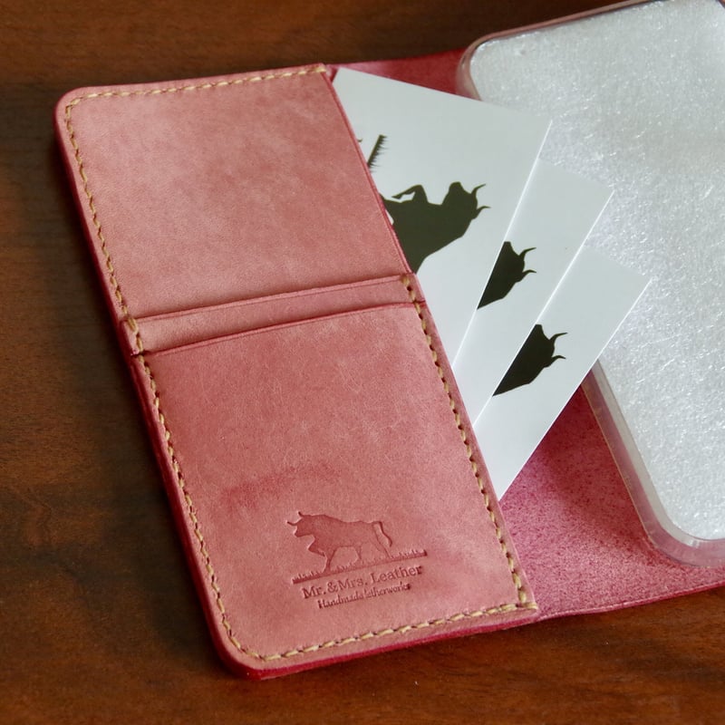 スマホケース】 iphone 手帳型 全機種対応 革小物 ハンドメイド 手作り