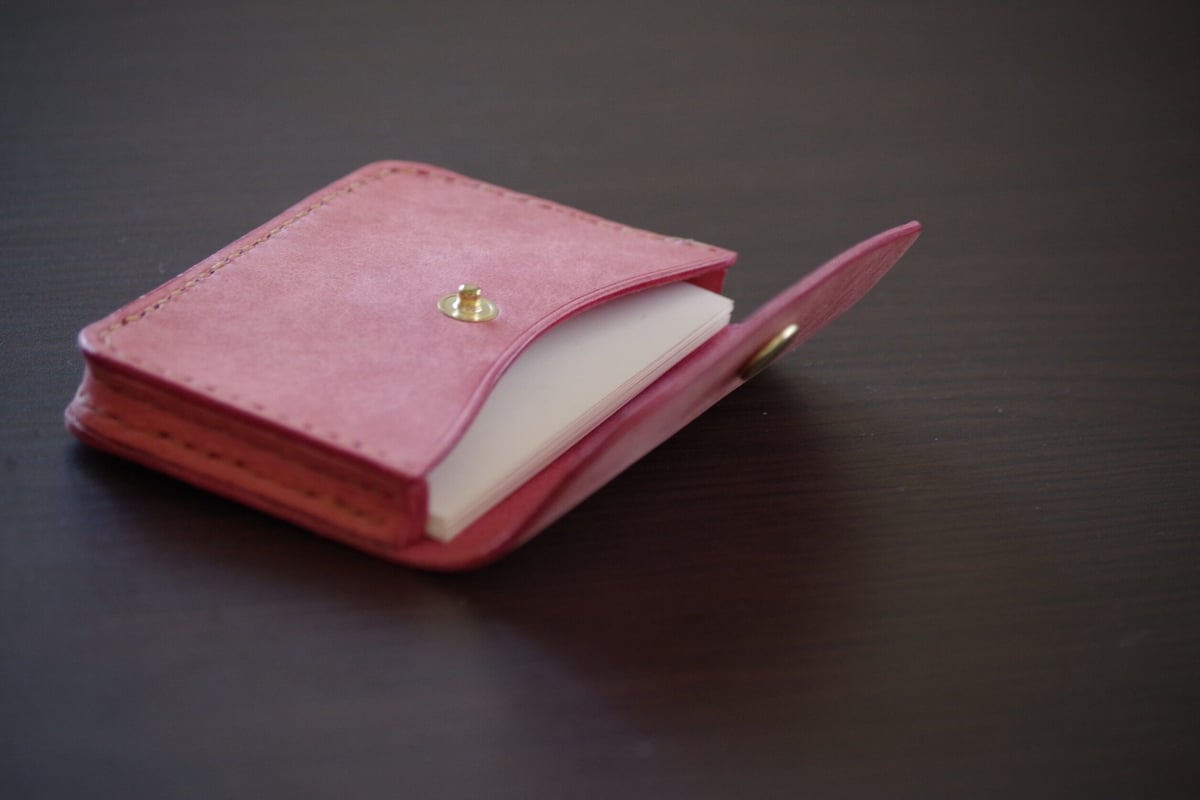 ハンドメイド名刺入れ小物入れ ボックス型名刺入れ】 名刺入れ 革小物 ハンドメイド 手作り メンズ