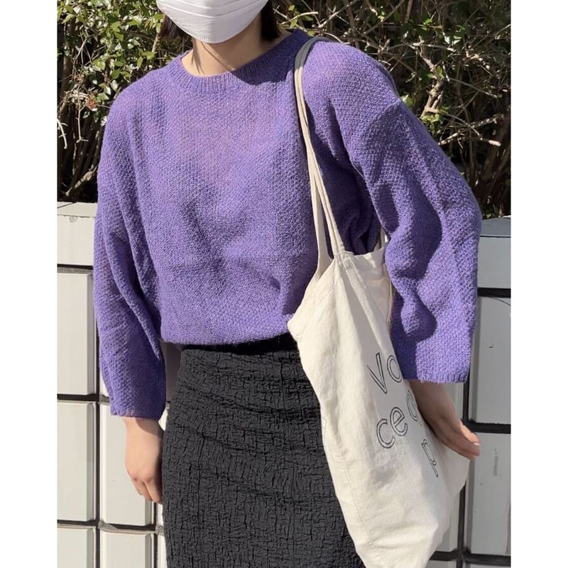 purple sheer knit | somom & co
