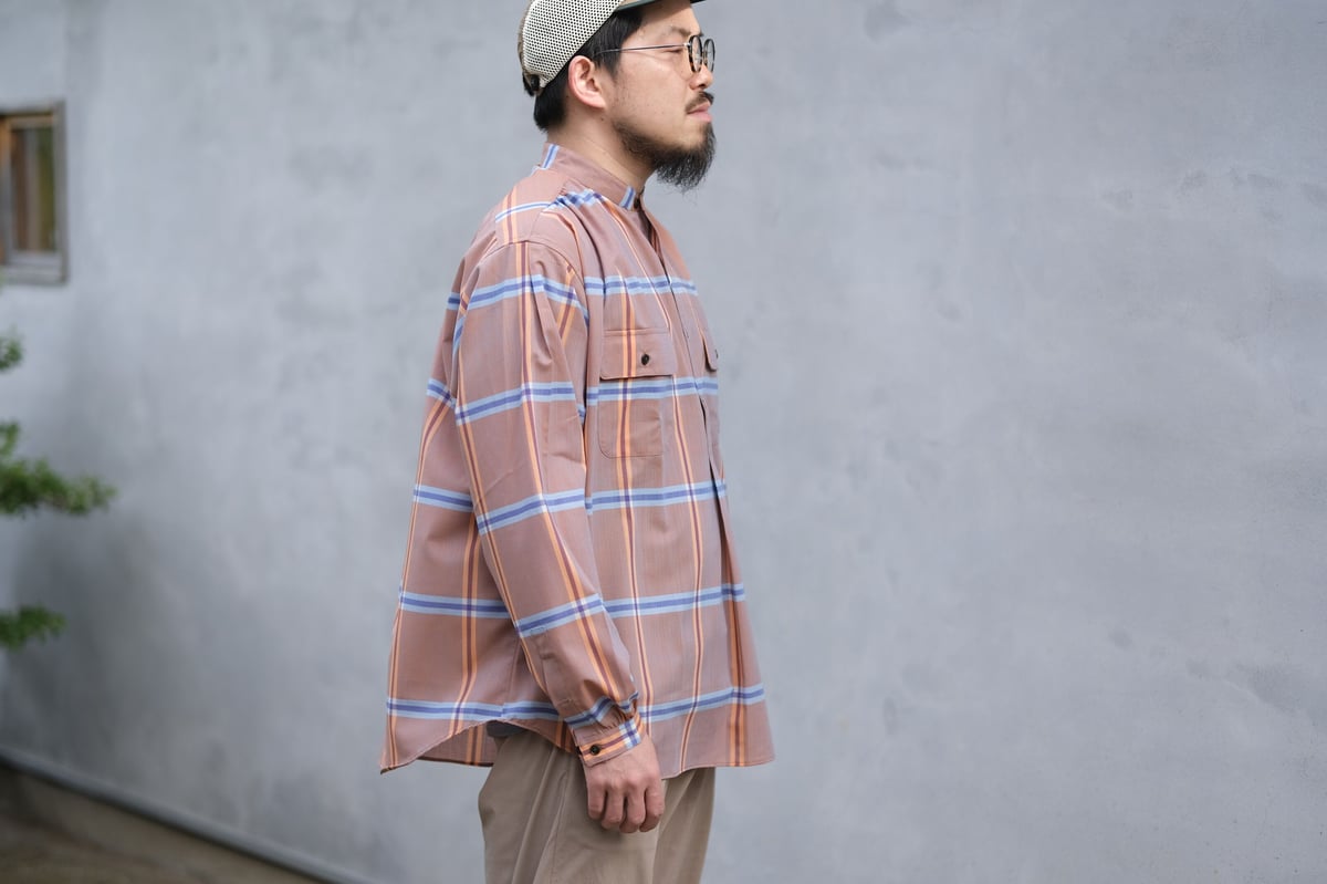 【BROWN by 2-tacs】Stand collar / Blue&Orange | Y...