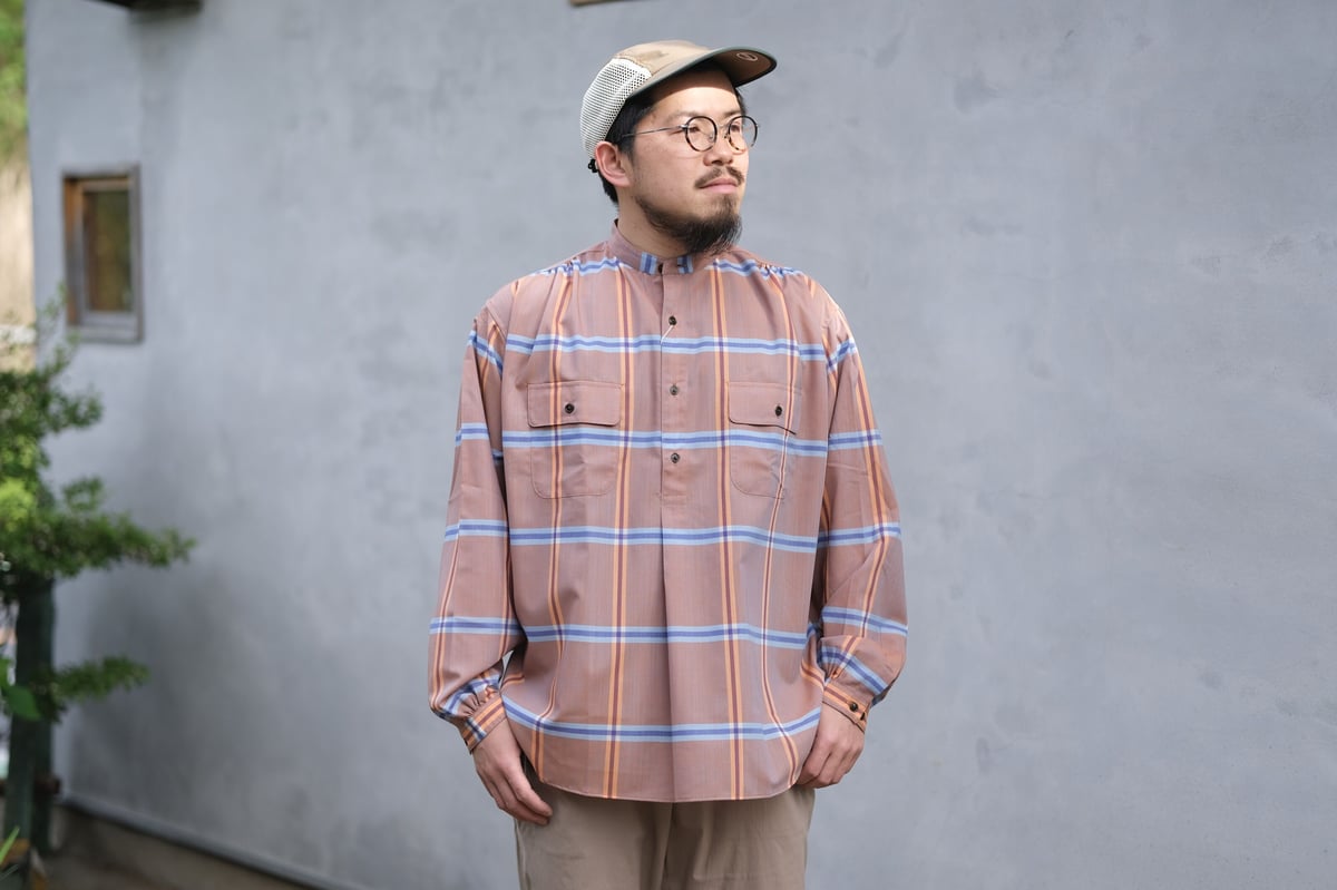 【BROWN by 2-tacs】Stand collar / Blue&Orange