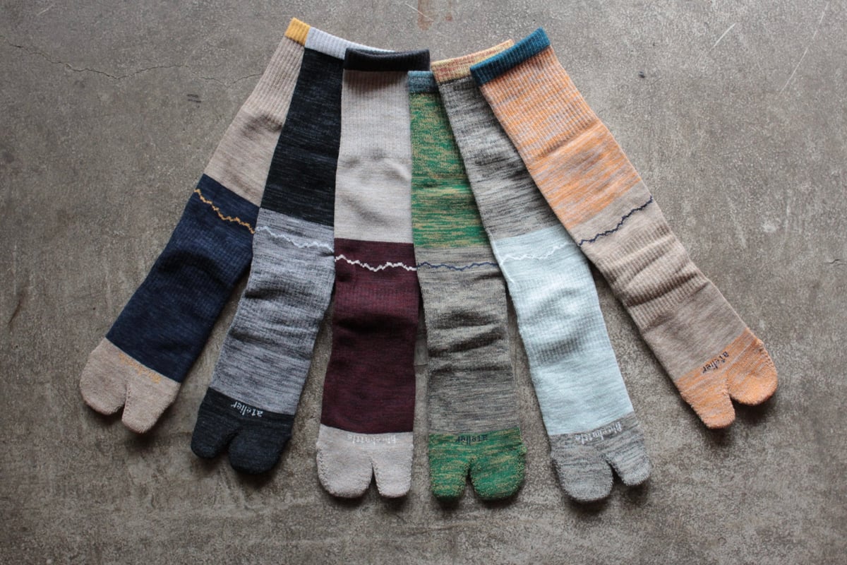 アトリエブルーボトル　ソックス　新品未使用　3足セット　25〜27cm atelierbluebottle アトリエブルーボトル / Hiker's SOCKS –