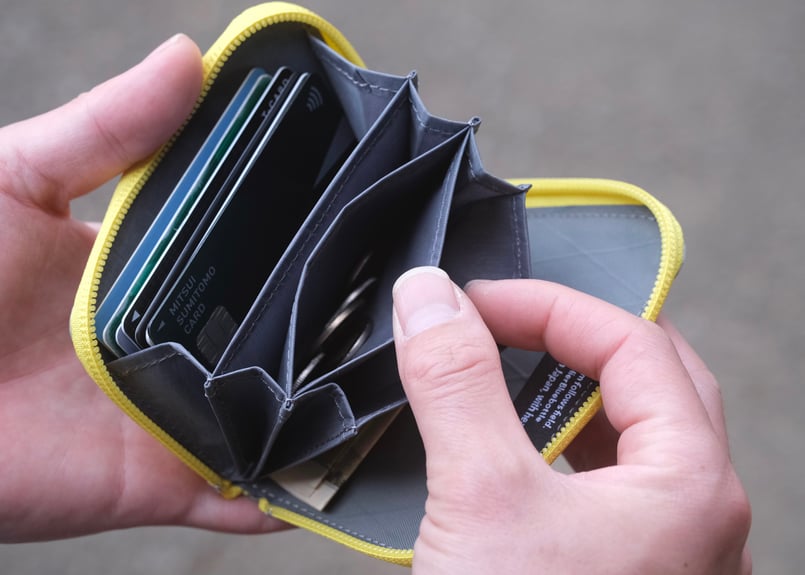 アトリエブルーボトル　ハイカーズ ウォレット　ステッカー8枚、タグ3枚付き Hiker's WALLET ｜atelierBluebottle
