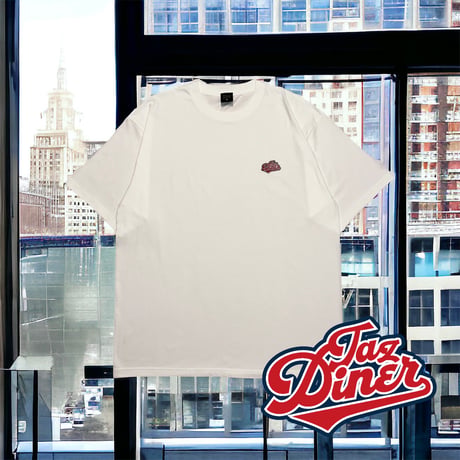 "TAZ DINER SCRIPT LOGO" TEE - GRAY