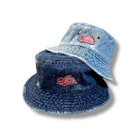 "DENIM LOGO BUCKET HAT"