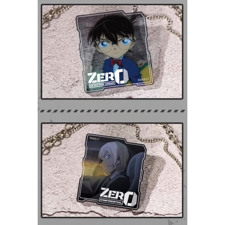 【名探偵コナン】中国 「ZEROゼロ」アクリルバッジ  2点セット※入金後45日以内発送