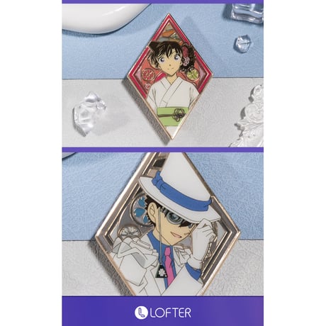 【名探偵コナン × NetEase LOFTER】コラボ 中国発売「彩窓」メタルバッジ（全6種） ※予約販売