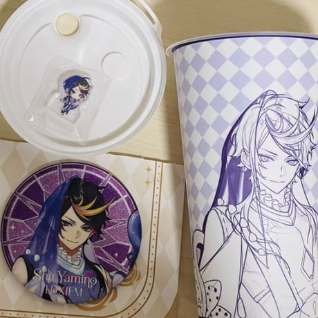SHU メニュー注文特典【NIJISANJI EN × DIMENSION POPTOWN】中国期間限定コラボカフェ コースター ランチョンマット  アクスタ にじさんじ Luxiem（全3種）