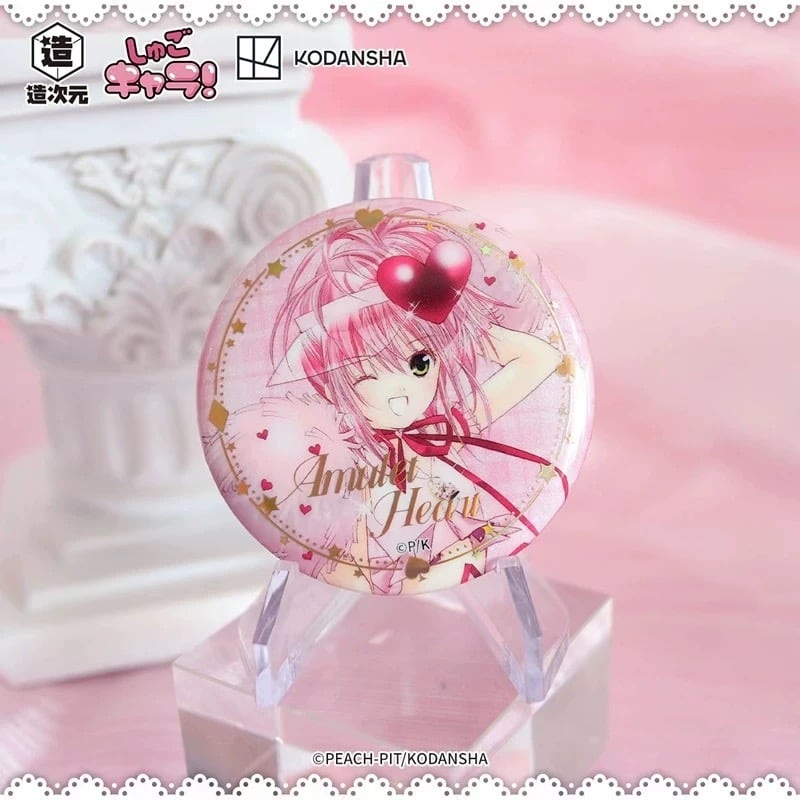 しゅごキャラ！ × 造次元】中国発売 箔押し トレーディング 缶バッジ