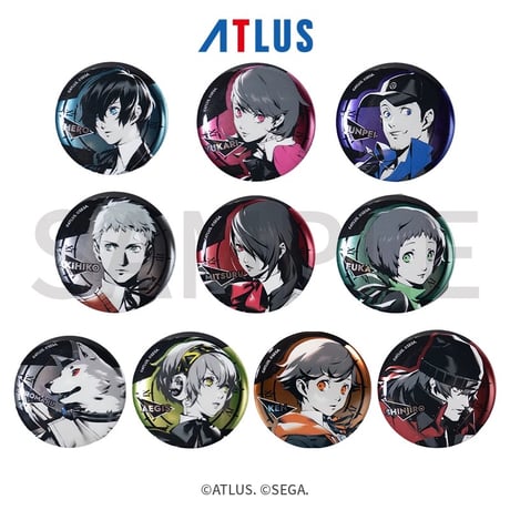 【ペルソナ3 リロード：P3R 】Atlus SEGA STORE 中国限定発売 Persona 3 Reload トレーディング 缶バッジ B（全10種）