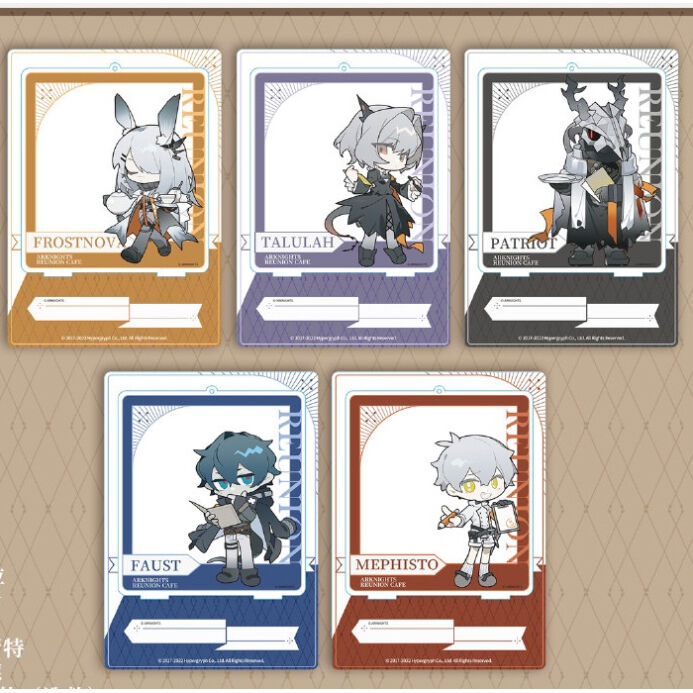 【同梱不可】 アークナイツ】レユニオン 中国限定コラボカフェ SDアクリル カード・カードストック