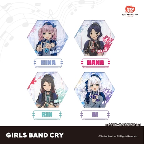 【ガールズバンドクライ × 谷子快跑】GIRLS BAND CRY 中国発売 トレーディング アクリルコースター（全10種）